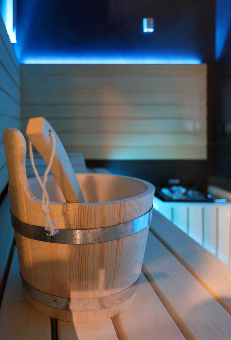 sauna de la salle de sport fit & spa de la chapelle en serval pour gigafit