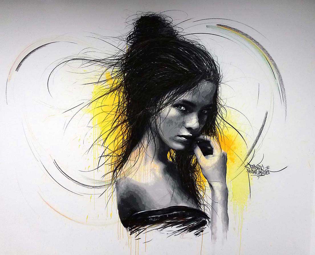 Anastasia Kolganova Fresque du cabinet DERMO'sun réalisée par frédéric michel-langlet