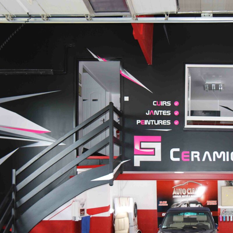 Texte de pub autoclean Ceramic pro à l'isle adam réalisée par frederic michel langlet fresque sur mesure