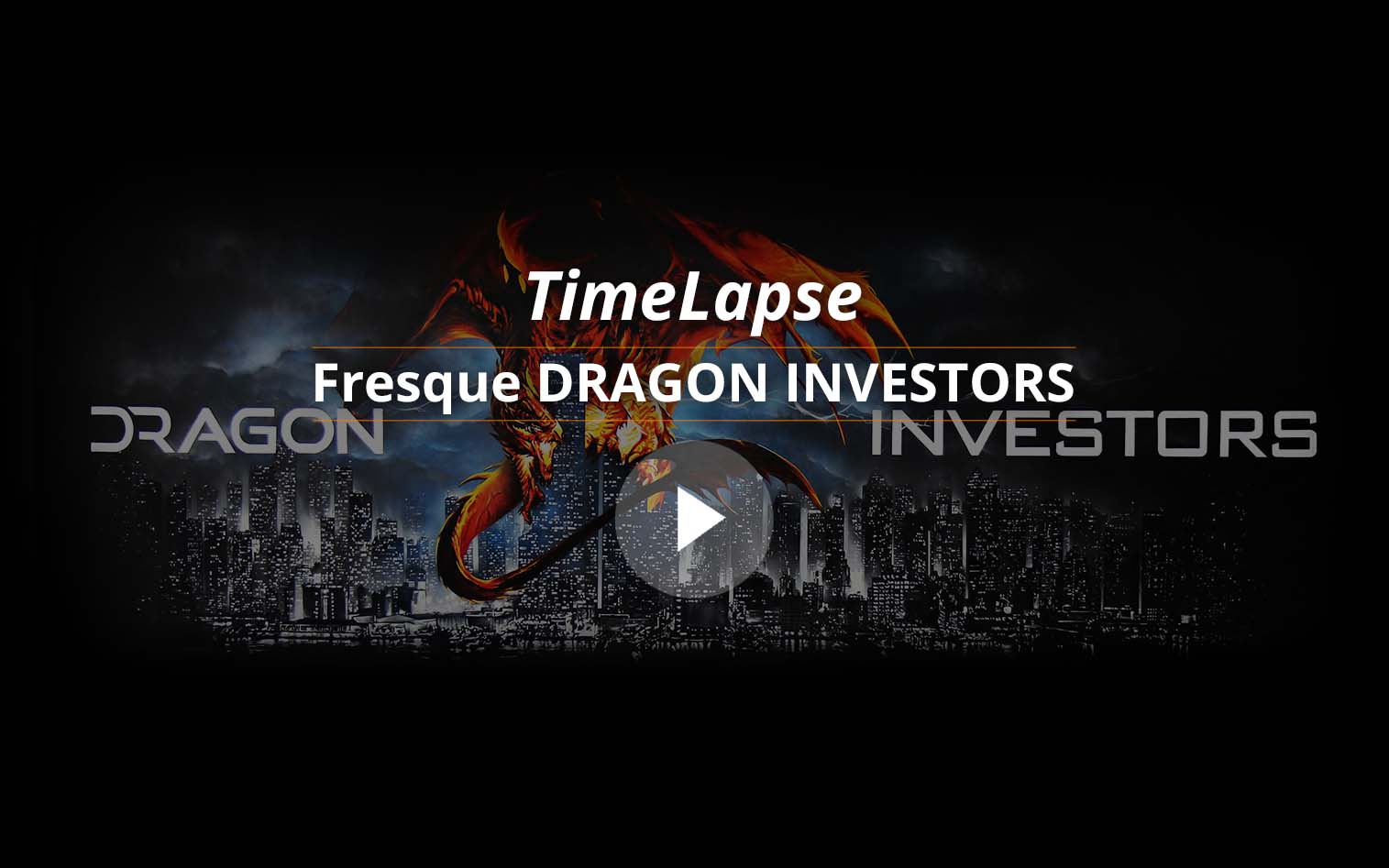 vignette video fresque dragon investors realisée à barcelone pour la société par frédéric michel langlet